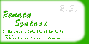 renata szolosi business card